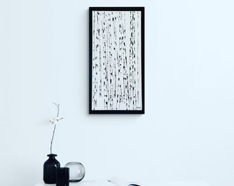 Aspen Tree Painting Black & White, Minimalist Abstract Aspen Tree Art, Birch Tree painting Original Aspen tree painted by Nisha Ghela