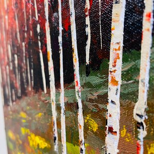 Aspen Tree Art Original, Fall Colors Wall Art, Birch Tree, Foliage Art ...