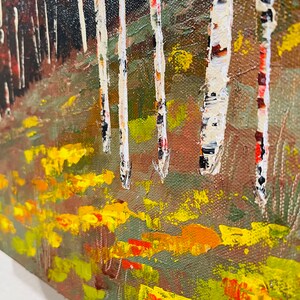 Aspen Tree Art Original, Fall Colors Wall Art, Birch Tree, Foliage Art ...