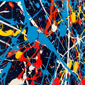 Jackson Pollock Inspired | Original Abstract Art | Office Decor |Pollack painting style | Acrylic Art on Canvas by Nisha Ghela