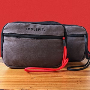 EDC Beutel Doppelpack Canvastasche minimalistische urban EDC Tasche, unisex Design, Geldbörse Organizer Grau, 5" x 7", 127 x 187 mm