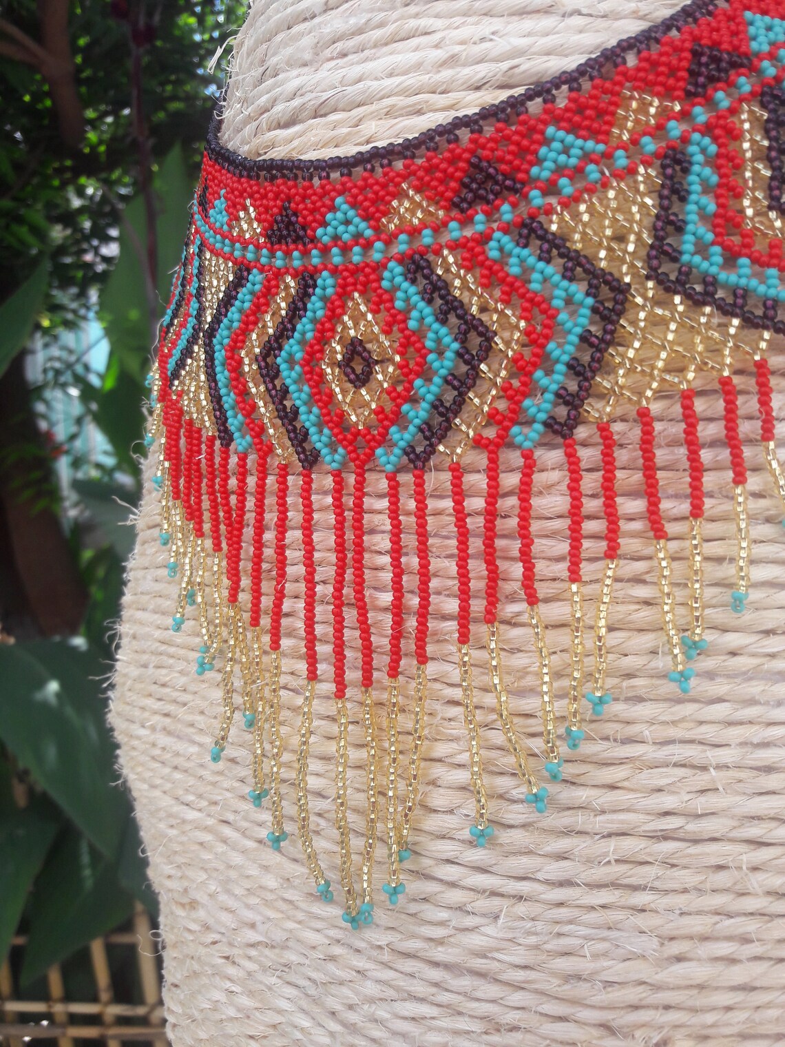 Mexican Handmade Necklace, Beaded Necklace, Huichol Handmade Mexican Necklace. Etsy Hong Kong