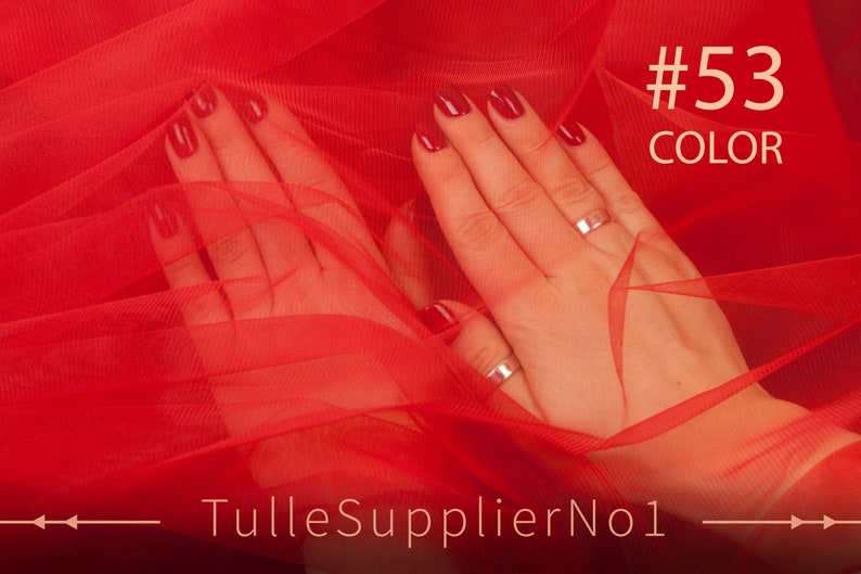 Lux red tulle fabric soft 3m wide tulle by the bolt COLOR #53