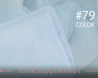 Miękki tiul w kolorze jasnoniebieskim, kolor luksusowy nr 79