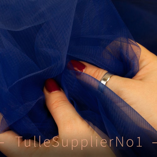 Navy Blue tulle fabric, Blue tulle COLOR #38, shops Dark Blue soft tulle bolt