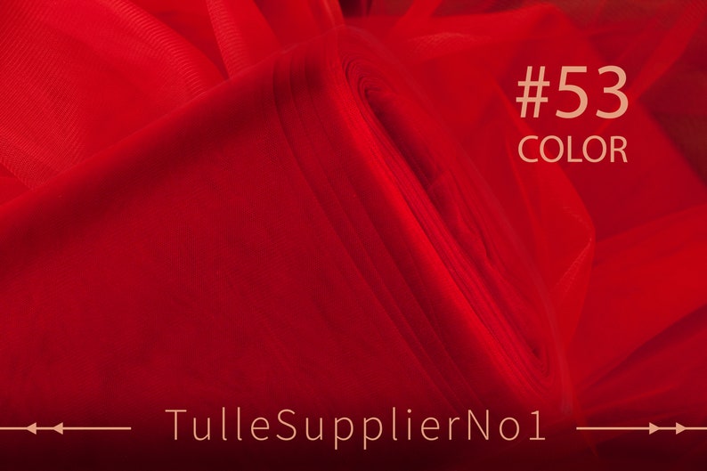 Lux red tulle fabric soft 3m wide tulle by the bolt COLOR #53