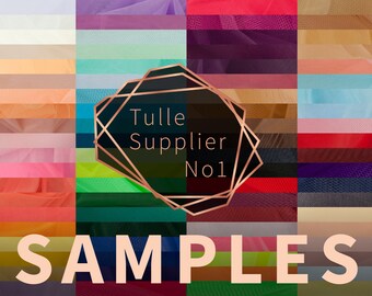3m wide soft tulle fabric samples - 80 colors swatches & chartbook