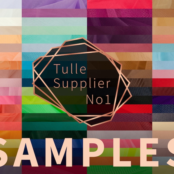 3m wide soft tulle fabric samples - 80 colors swatches & chartbook