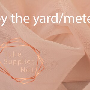 Pale Blush Pink Tulle Fabric by the Yard, Color #6 Blush Pink Tulle, Soft Blush Pink Tulle by the Meter, High Quality Tulle Fabric 118&quot; Wide