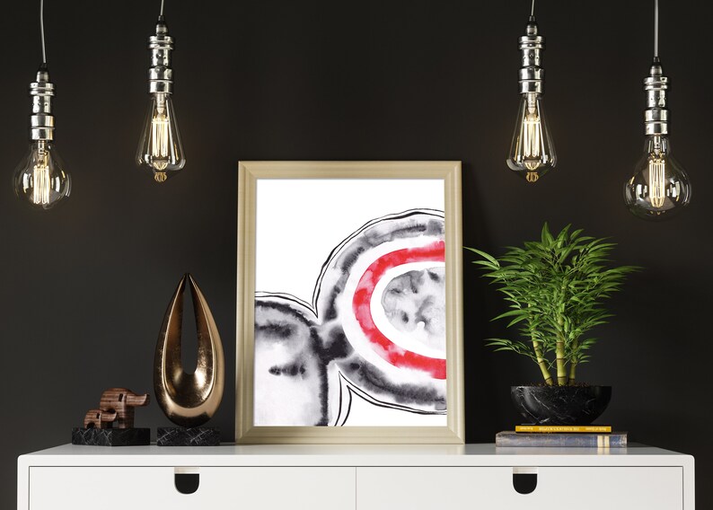 Modern Minimalist Wall Art Abstract Wall Decor Geometric Etsy