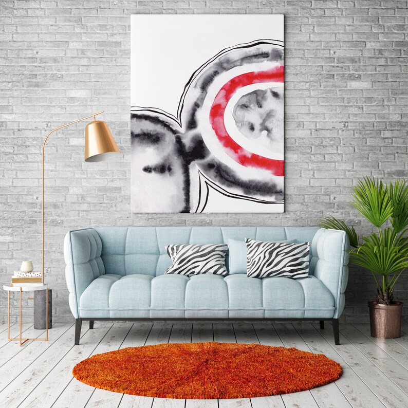 Modern Minimalist Wall Art Abstract Wall Decor Geometric Etsy