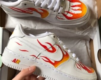 custom flame air force 1