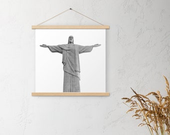 Jesus Savior! Poster on Japanese Paper with natural wood hangers