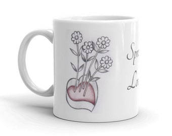 Sprout Love! Mug for loved ones Heart shaped box with flowers!