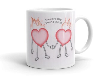 You are my Twin Flame! Mug for Lovers White and glossy