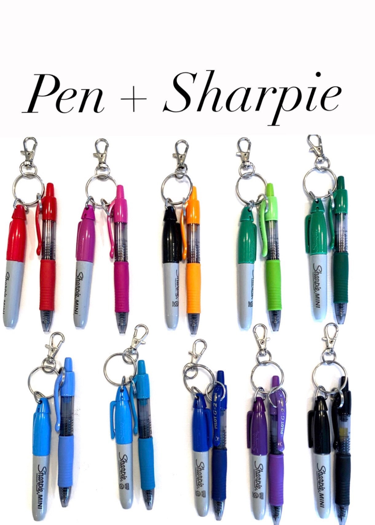 Badge Reel Pen & Sharpie, Mini Pen, Mini Sharpie, Nurse Badge