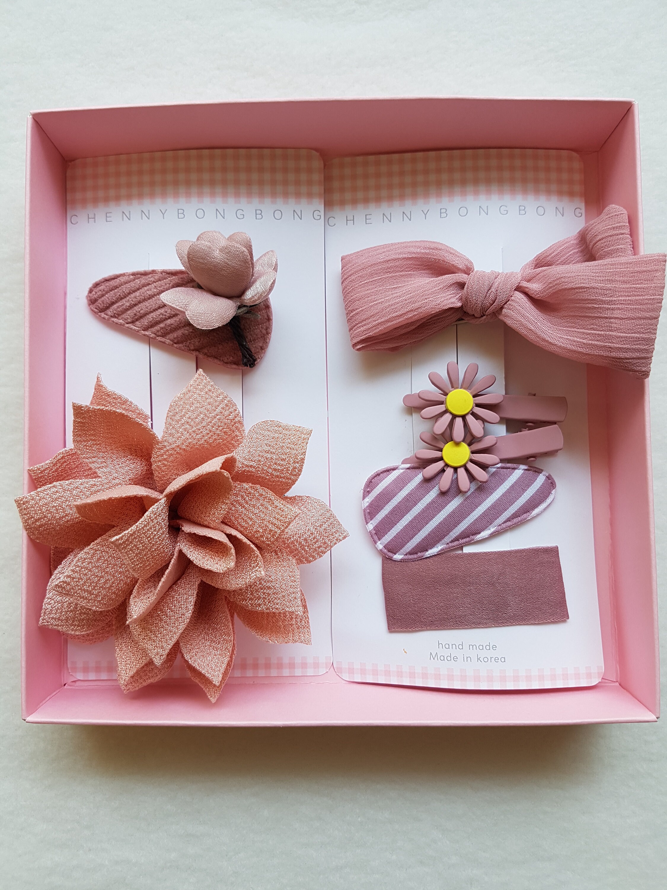 Handmade hair accessory boxset. Etsy