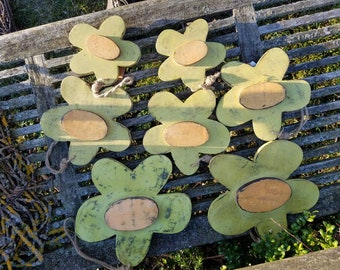 dekorative Blume aus Holz zum Aufhängen in drei Größen, natürlicher Tür- oder Wandschmuck