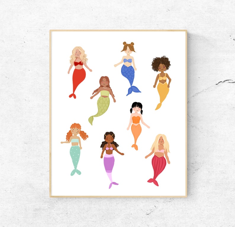 Mermaids Print | 8x10 Unframed - Etsy