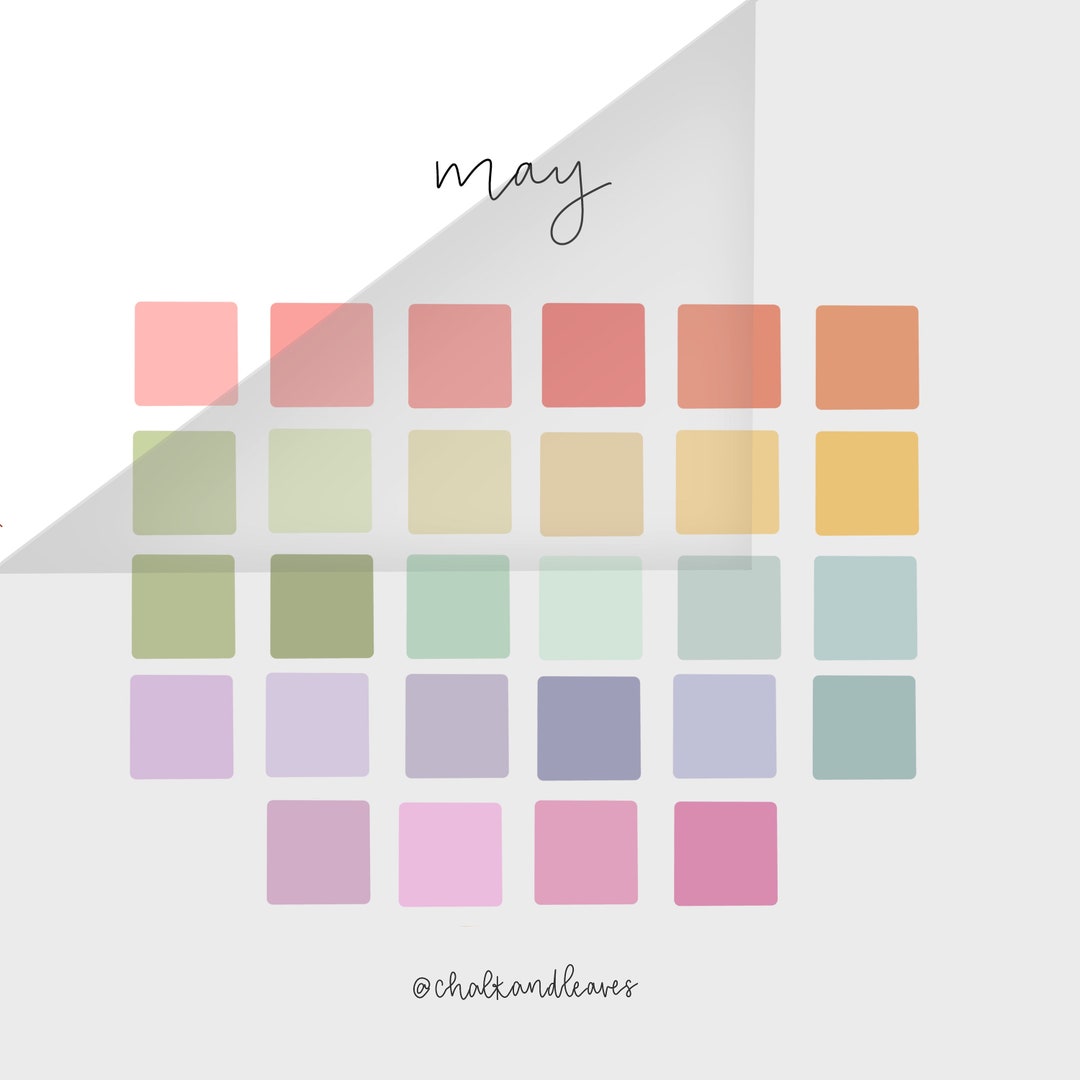 May Procreate Color Palette - Etsy