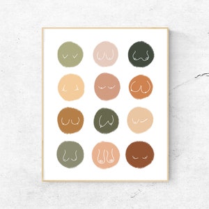 Mixed Boobies 2 | Olive Green/Brown  | Print 8x10 - Unframed