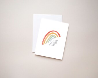 This Sucks Rainbow Card | Handmade Friendship Card (4.25x5.5)