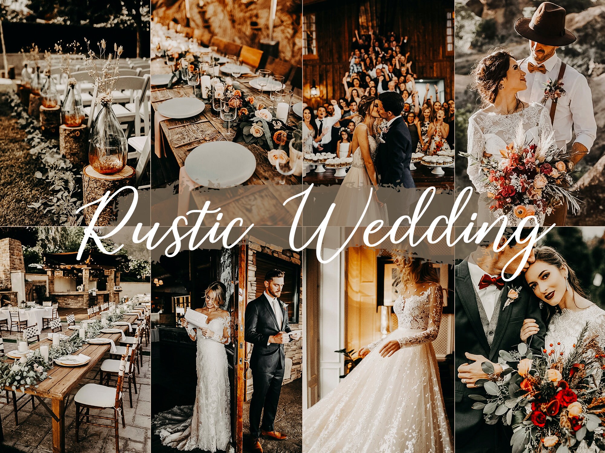 10 Rustic Wedding PRESETS wedding lightroom presets wedding Etsy