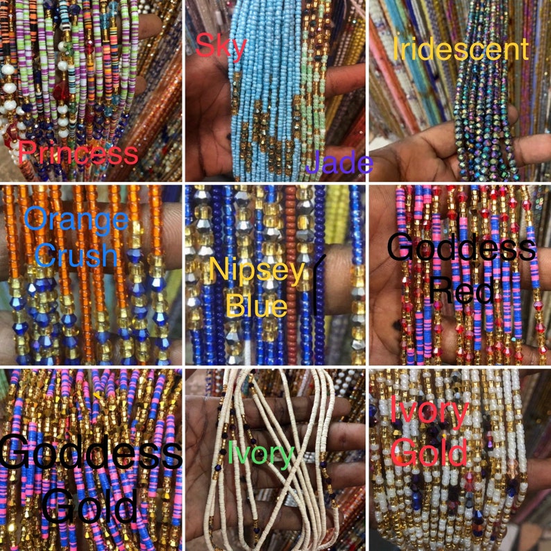 Authentic Ghana Tie Waist Beads Authentic Waist Beads for Etsy