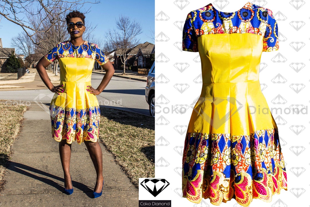 Ankara Fit and Flare Dress African Print Cocktail Dress Etsy