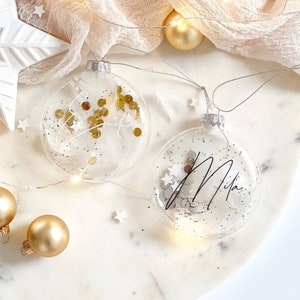 Weihnachtskugel Personalisiert „Glaskugel“ mit Namen bedruckt