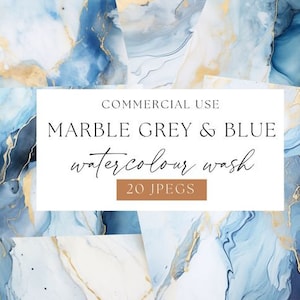 Blue Grey Marble Textures, Marble Digital Paper, Liquid Marble Seamless Patterns digital paper, Swirl Background, commercial use, WPC-T70