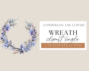 Purple Wreath, Clipart Wreath, Wedding Clipart, Watercolour Clip Art, Purple Flower Wreath, Floral Frame Clipart, Floral Wreath Png,WPCS-W79