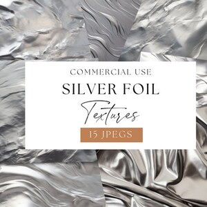 Silber Folie Texturen, Metallic Folie Hintergrund, Silber Digitales Papier, Metall Textur, Wasserfarben texturierte Hintergründe, WPC-T51