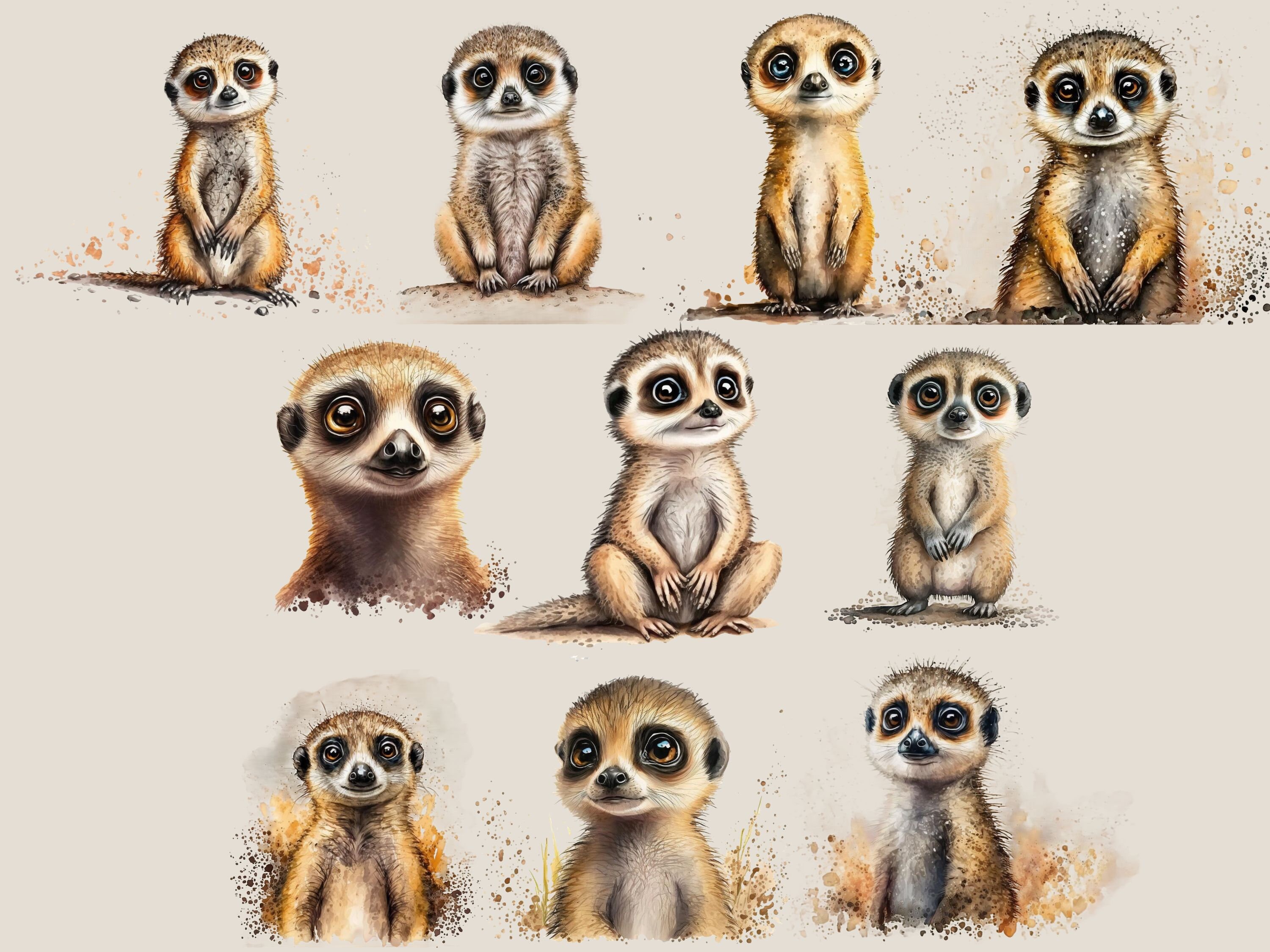 Meerkat Clipart Transparent Pngs Meerkat Clip Art Etsy