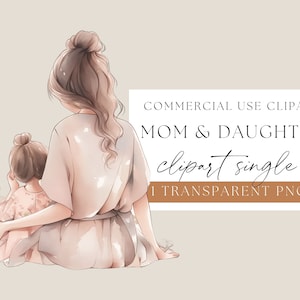 Mothers Day Clipart, Mother And Daughter Png, Mom Daughter Clipart, Best Mom Clipart, Mothers Day Png, Mother and Daughter Sitting, WPCS-P12
