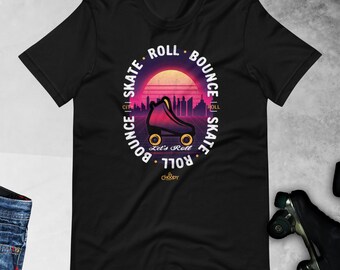 Skate T Shirt | Skate T Shirt Women | Skate T Shirt Men | Skating Tee Shirt | Skate Roll Bounce City Roll