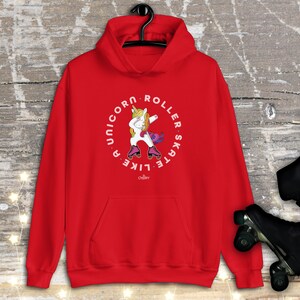 Unicorn Skate Hoodie | Unicorn Roller Skate Hoodie | Unicorn Skate Pull Over Hoodie