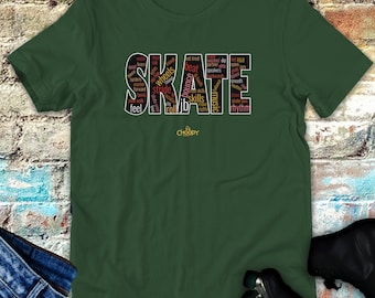Skate T Shirt | Skate T Shirt Men | Skating Tee Shirt | Skate T Shirt Women | Skate Wordart T Shirt