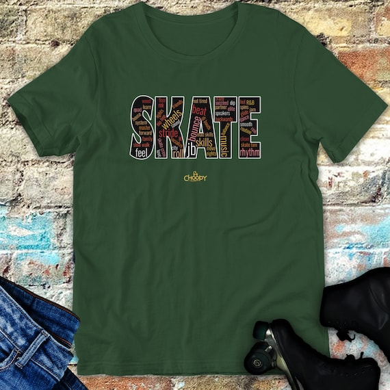Skate T Shirt | Skate T Shirt Men | Skating Tee Shirt | Skate T Shirt Women  | Skate Wordart T Shirt - Etsy