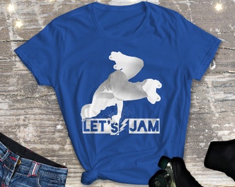 Let's Jam Roller Skate Women's Short Sleeve T-shirt | Let's Jam Roller Skate Ladies Tee