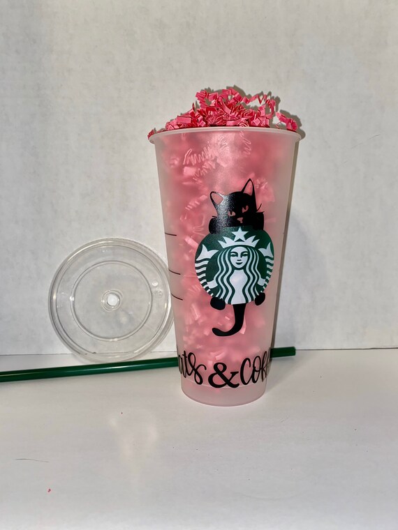 Cat Starbucks Cup Etsy