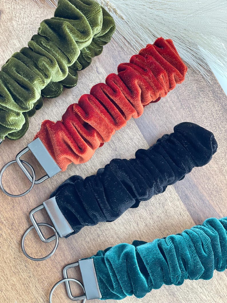 Velvet Scrunchie Key Fob: Wristlet Keychain, Teen Gift - Etsy