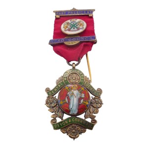 Medalla de plata y esmalte de expresidente de la Sociedad Dental de Devon y Cornwall