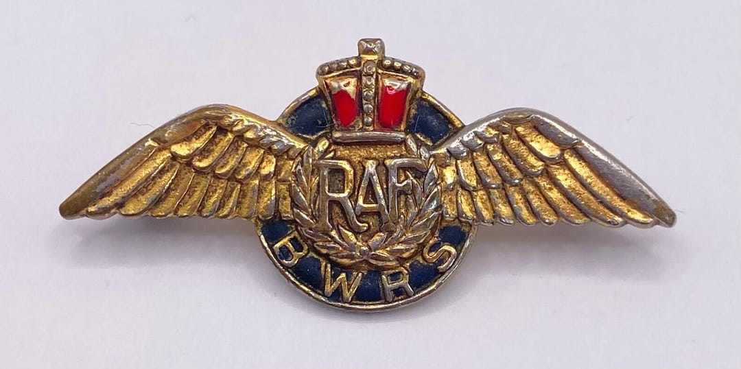Royal Air Force Bwrs British War Relief Society Sweetheart Badge ...