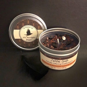 The Morrigan, Badv / Badb Celtic ritual offering candle