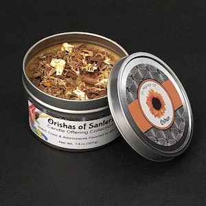 Oshun Orisha offering candle