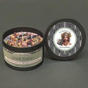 Persephone Devotional Candle: Greek Goddess Ritual Offering for Pagan Altars & Underworld Worship
