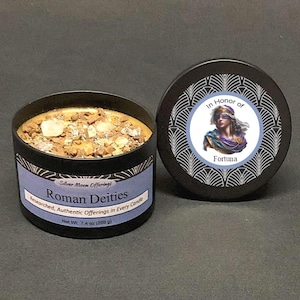 Fortuna Roman goddess offering candle