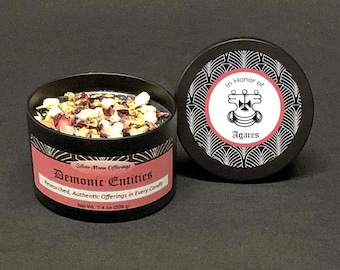Agares demonic ritual offering candle