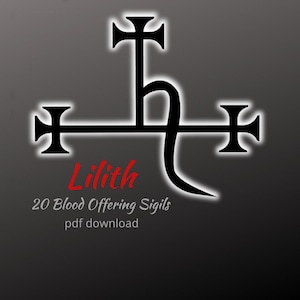 Blood offering Lilith Sigil, digital print